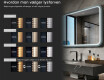 Afrundet LED-spejl med lakeret MDF-ramme L305 #5