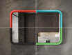 Afrundet LED-spejl med lakeret MDF-ramme L305 #7