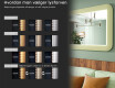 Afrundet LED-spejl i en skinnende MDF-ramme L305 #5
