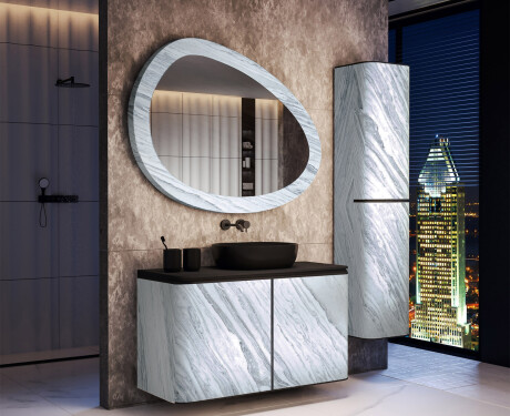 Asymmetrisk spejl med stenstruktur L298