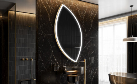 LED Badeværelses spejl med uregelmæssig form L222
