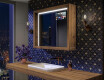 Spejl badeværelse træramme med LED lys - WoodenFrame #1