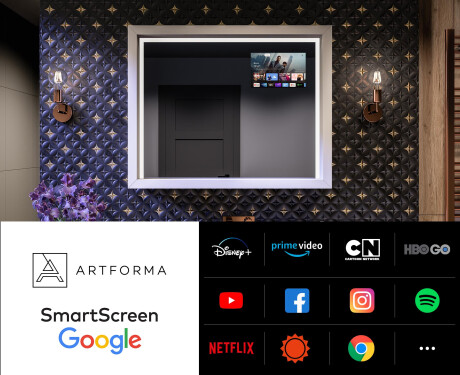 LED-badeværelsesspejl med WoodenFrame-ramme i farven Oslo-eg #3