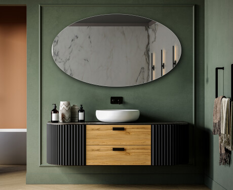 Ovale spejl til væg L206