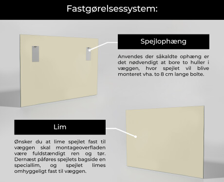 Uregelmæssige spejl til væg L212 #3