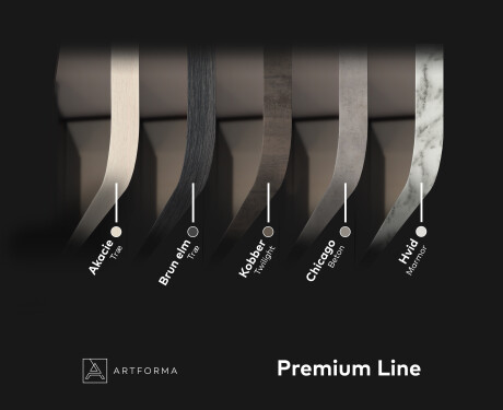 Afrundede spejl med ramme til væg L199 #4