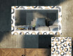 Dekorativt spejl med LED baggrundsbelysning til stuen - donuts #1