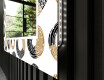 Dekorativt spejl med LED baggrundsbelysning til stuen - donuts #11