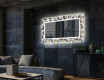 Dekorativt spejl med LED baggrundsbelysning til stuen - donuts #2