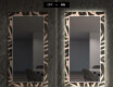 Dekorativt spejl med LED baggrundsbelysning til stuen - lines #7