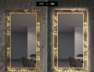 Designer spejl med lys til entre - Ancient pattern #7