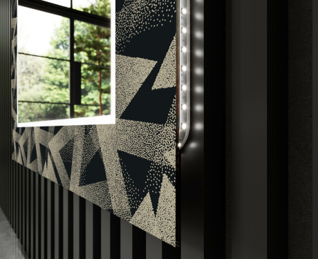 Dekorative spejle med lys til stuen - Dotted triangles #11