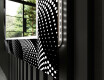 Dekorativt spejl med LED baggrundsbelysning til stuen - dark wave #11