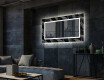 Dekorative LED spejl stort til stuen - Dark wave #2