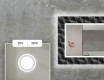 Dekorative LED spejl stort til stuen - Dark wave #4