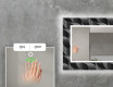 Dekorative LED spejl stort til stuen - Dark wave #5