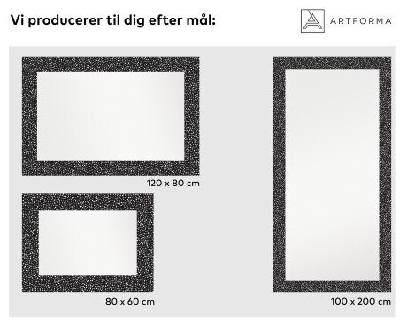 Dekorations spejl badeværelse med LED - Dotts #2