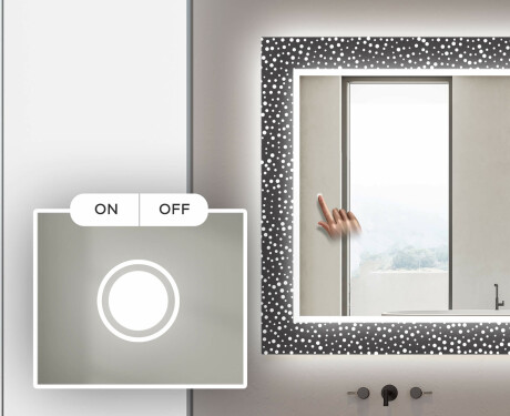 Dekorations spejl badeværelse med LED - Dotts #4