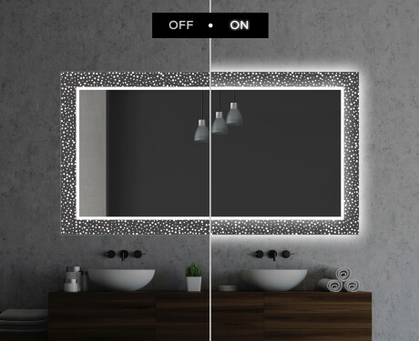 Dekorations spejl badeværelse med LED - Dotts #7