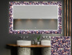 Dekorativt spejl med belysning til badeværelset - elegant flowers #1
