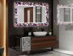 Dekorativt spejl med belysning til badeværelset - elegant flowers #2