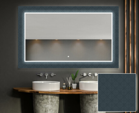Dekorativt spejl med belysning til badeværelset - elegant #1