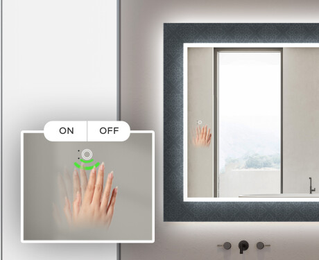 Dekorations spejl badeværelse med LED - Elegant #5