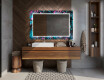 Designer spejl med lys til badeværelse - Fluo tropic #12