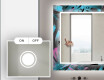 Designer spejl med lys til badeværelse - Fluo tropic #4
