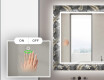 Designer spejl med lys til badeværelse - Goldy palm #5