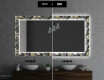 Designer spejl med lys til badeværelse - Goldy palm #7