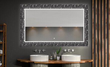Dekorations spejl badeværelse med LED - Gothic