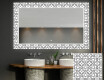 Dekorativt spejl med belysning til badeværelset - industrial #1