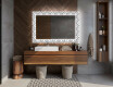 Dekorativt spejl med belysning til badeværelset - industrial #12