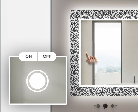 Dekorations spejl badeværelse med LED - Letters #4