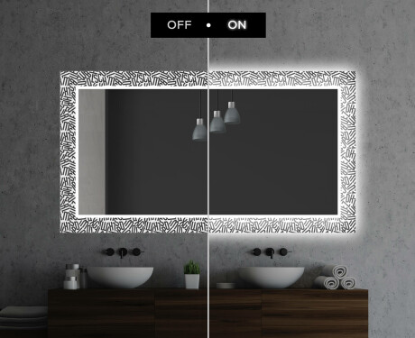 Dekorations spejl badeværelse med LED - Letters #7