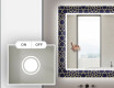 Dekorations spejl badeværelse med LED - Ornament #4