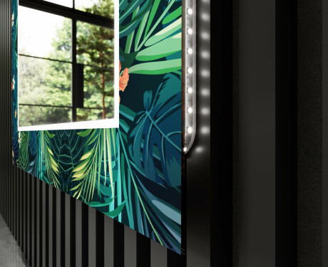 Designer spejl med lys til badeværelse - Tropical #11