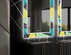Dekorativt spejl med LED baggrundsbelysning til spisestuen - abstract geometric #11