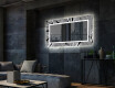 Dekorativt spejl med LED baggrundsbelysning til stuen - black and white jungle #2
