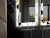 Dekorativt spejl med LED baggrundsbelysning til spisestuen - geometric patterns #11