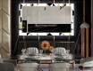 Dekorativt spejl med LED baggrundsbelysning til spisestuen - geometric patterns #12