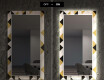 Dekorativt spejl med LED baggrundsbelysning til spisestuen - geometric patterns #7