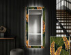 Designer spejl med lys til entre - Botanical flowers