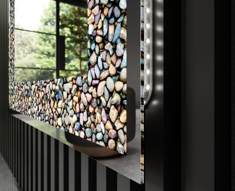 Dekorations spejl med LED - Natural Stones #3