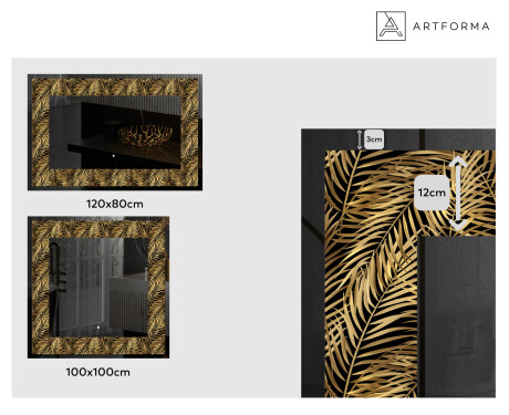 Dekorations spejl med LED - Tropical Paradise #2