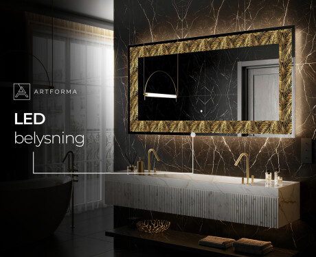 Dekorations spejl med LED - Tropical Paradise #9