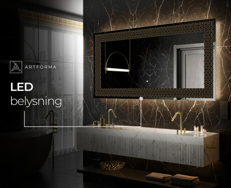 Dekorations spejl med LED - Nordic Charm #9