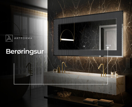 Dekorations spejl med LED - Modern Masterpiece #6
