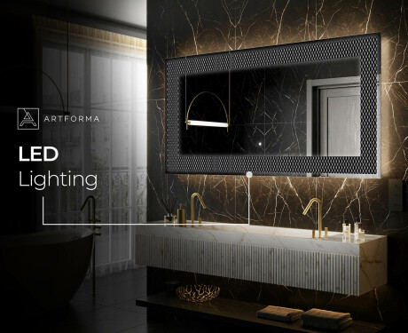 Dekorations spejl med LED - Modern Masterpiece #9